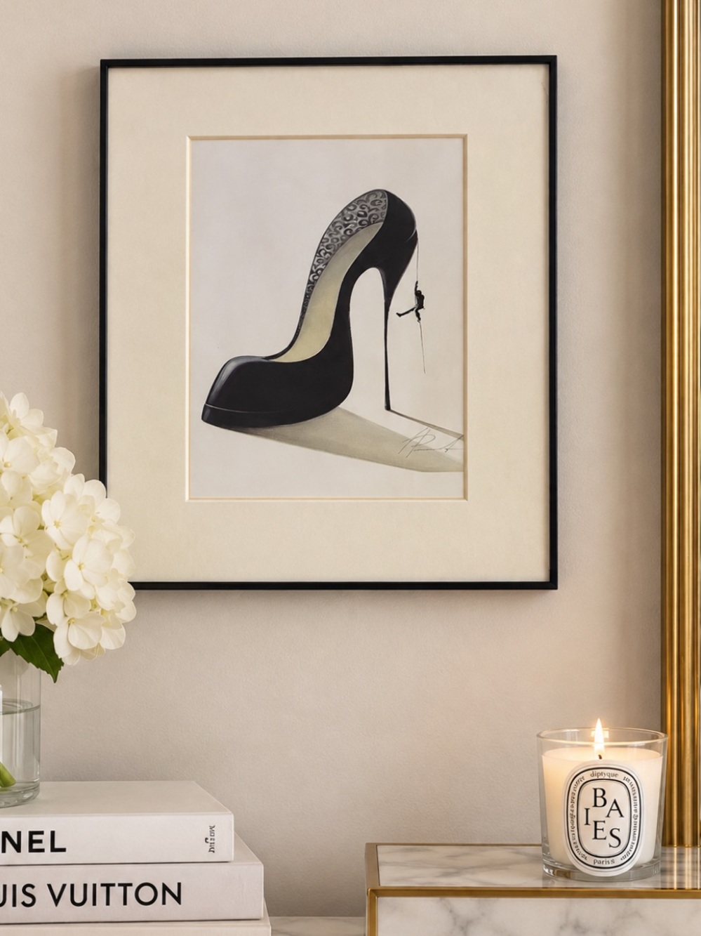 Inna Panasenko Black Stiletto Framed Fashion Art Print 8x10